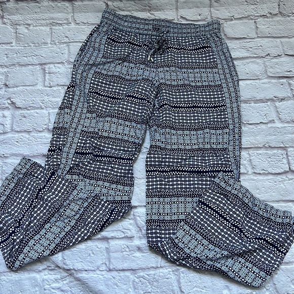 Tommy Bahama women’s casual wide leg pants navy blue & white - Picture 1 of 9